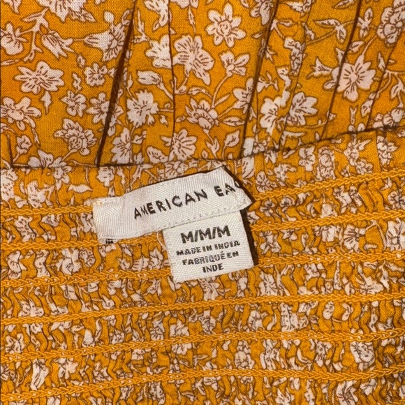 American Eagle Outfitters Mustard Floral Long Sleeve Dress - Picture 3 of 3
